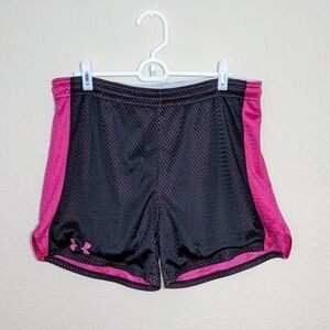 Under Armour Athletic Jersey Hot Pink Black Shorts